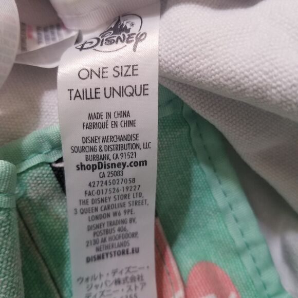 Disney Store Ice Cream Treats Sundae Canvas Tote Bag Green Zips 16" - Picture 10 of 16